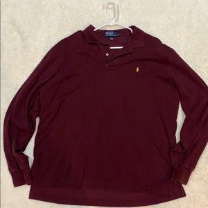 Maroon Long Sleeve Polo